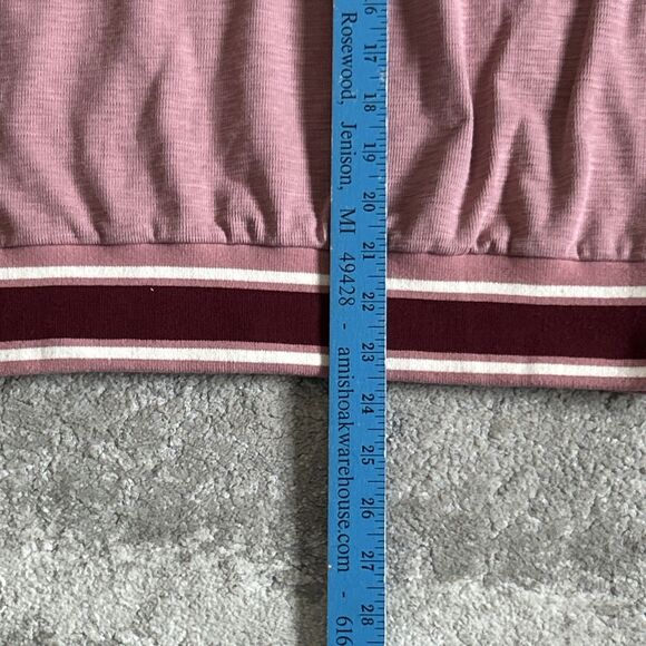 Kimes Ranch Hoodie Womens Medium Pink Western Sweatshirt Mesh Top & Sleeves - Picture 10 of 10